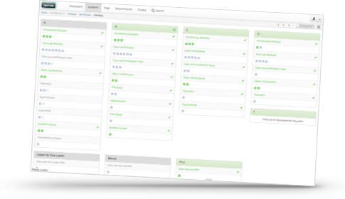 screenshot from speXray showing a grading checklist